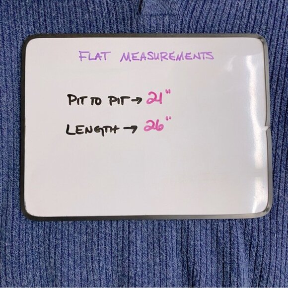 Vintage Northern Reflections Cottage Essentials Blue Ribbed Knit V Nk Sweater M - Picture 5 of 15